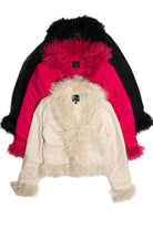 Fur Trim Suede Jacket