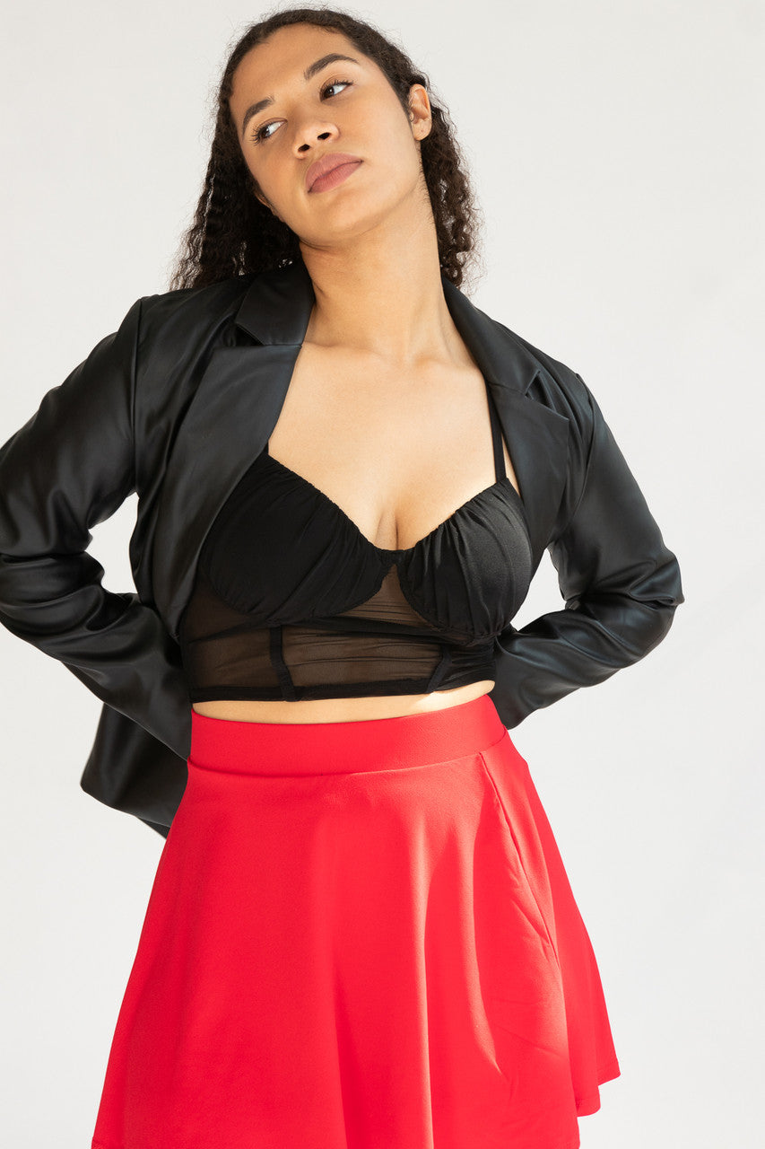 Black Pleather Blazer