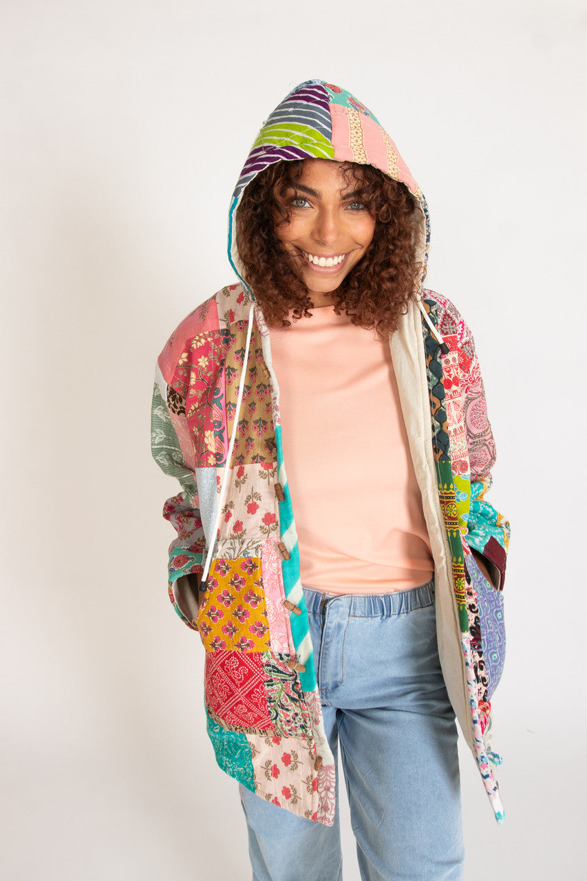 Hooded Patchwork Jacket