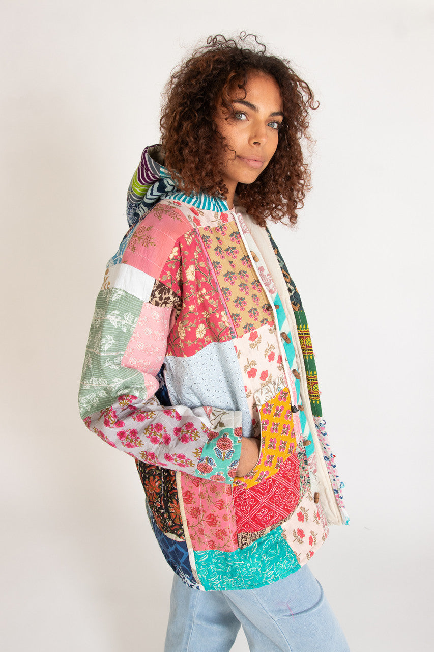Hooded Patchwork Jacket