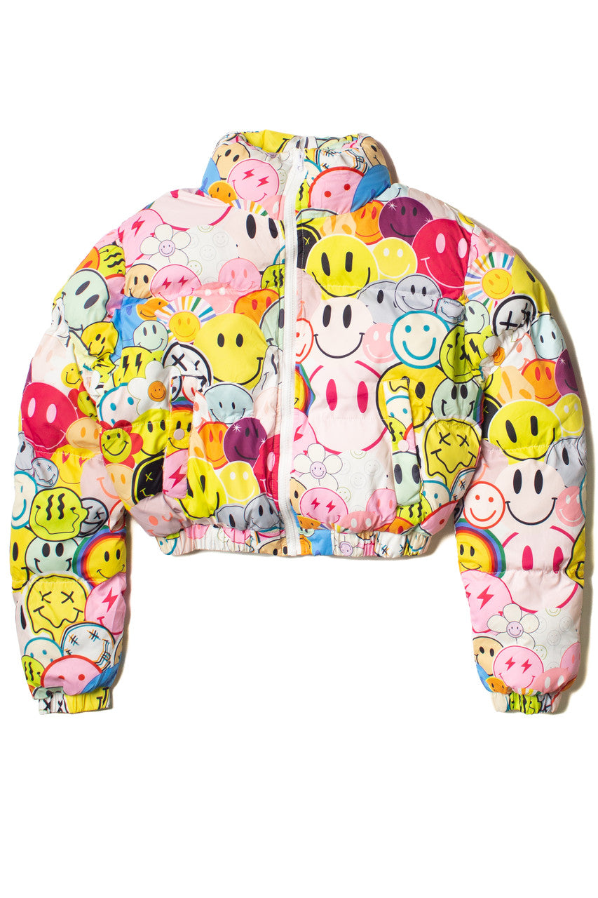 Smiley Face Puffer Jacket