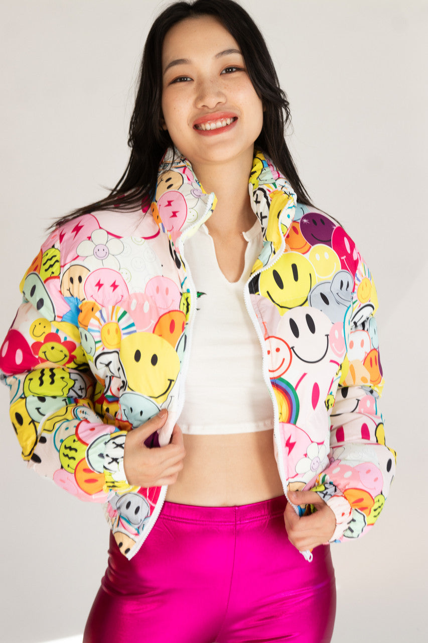 Smiley Face Puffer Jacket