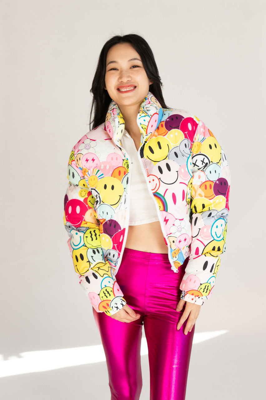 Smiley Face Puffer Jacket