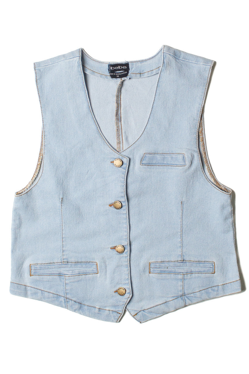 Light Wash Denim Vest