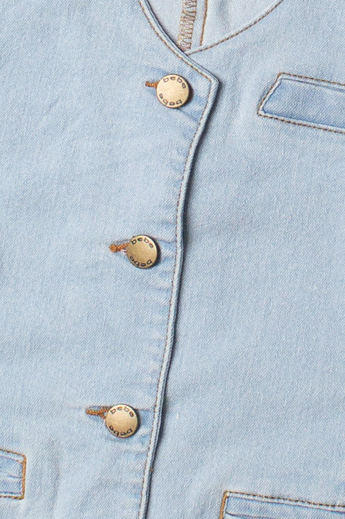 Light Wash Denim Vest