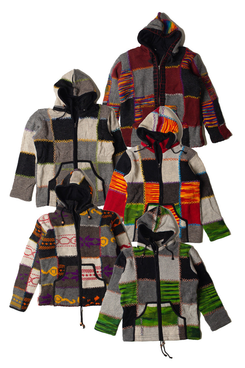 Heavy Wool Patchwork Jacket