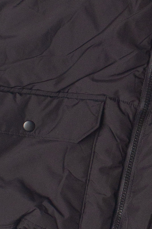 Stand Collar Cropped Puffer Jacket