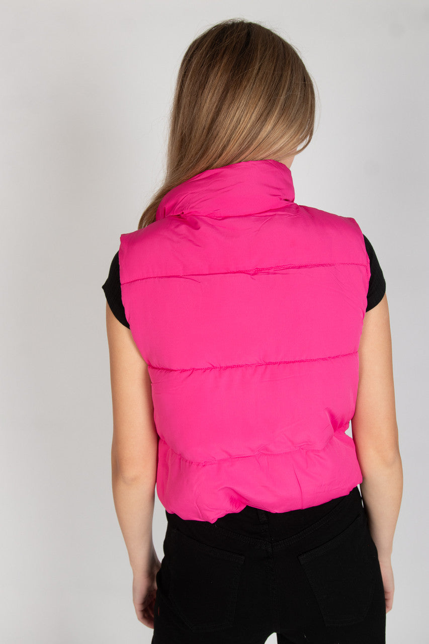 Cropped Puffer Vest