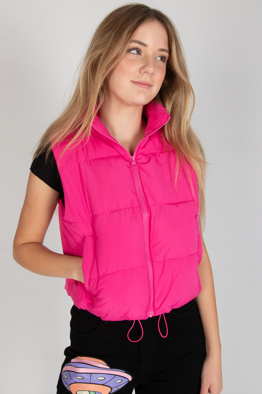 Cropped Puffer Vest