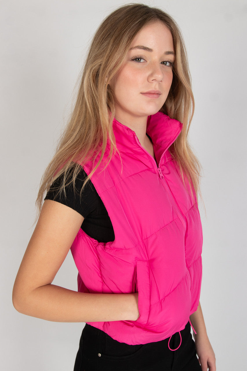 Cropped Puffer Vest