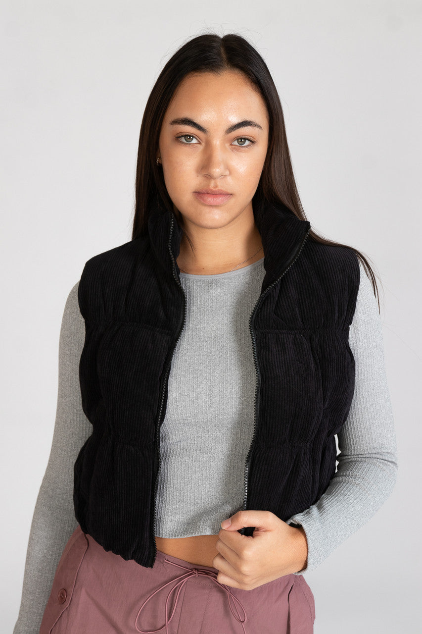 Corduroy Puffer Vest