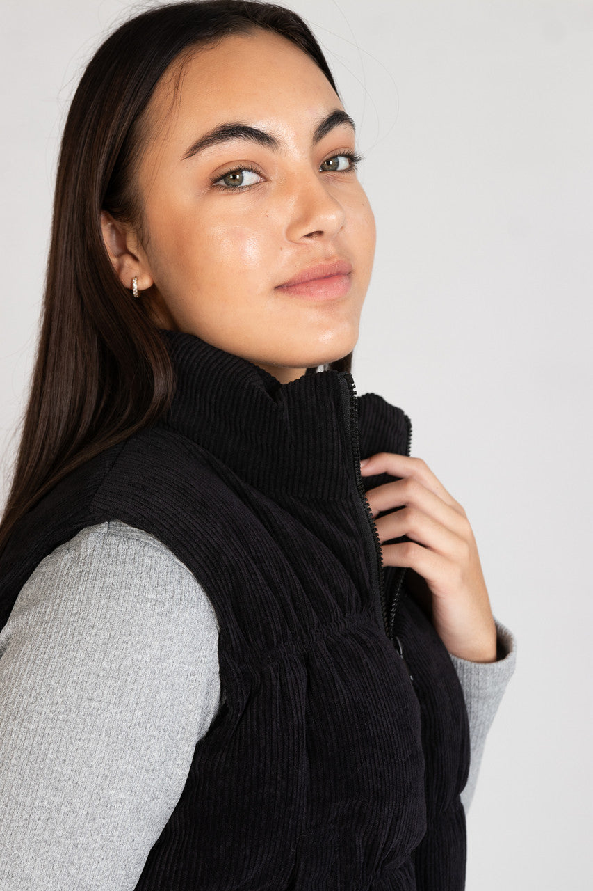 Corduroy Puffer Vest
