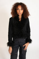 Fur Trim Suede Jacket