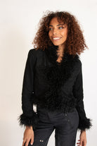 Fur Trim Suede Jacket