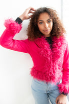 Fur Trim Suede Jacket