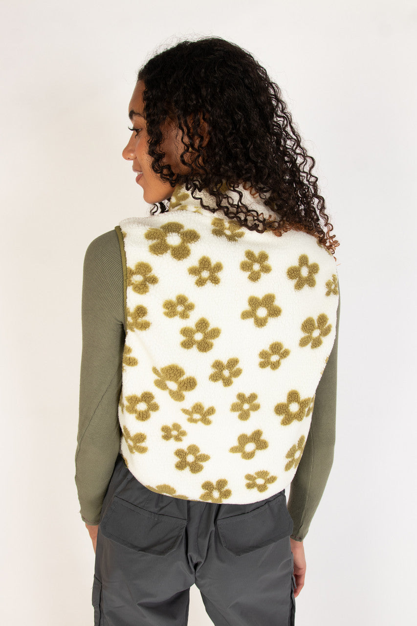 Daisy Fleece Zip Up Vest