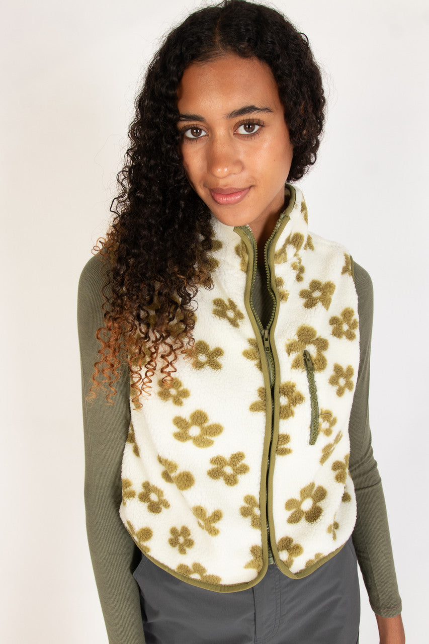 Daisy Fleece Zip Up Vest