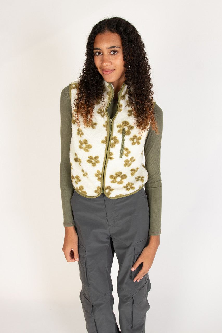 Daisy Fleece Zip Up Vest