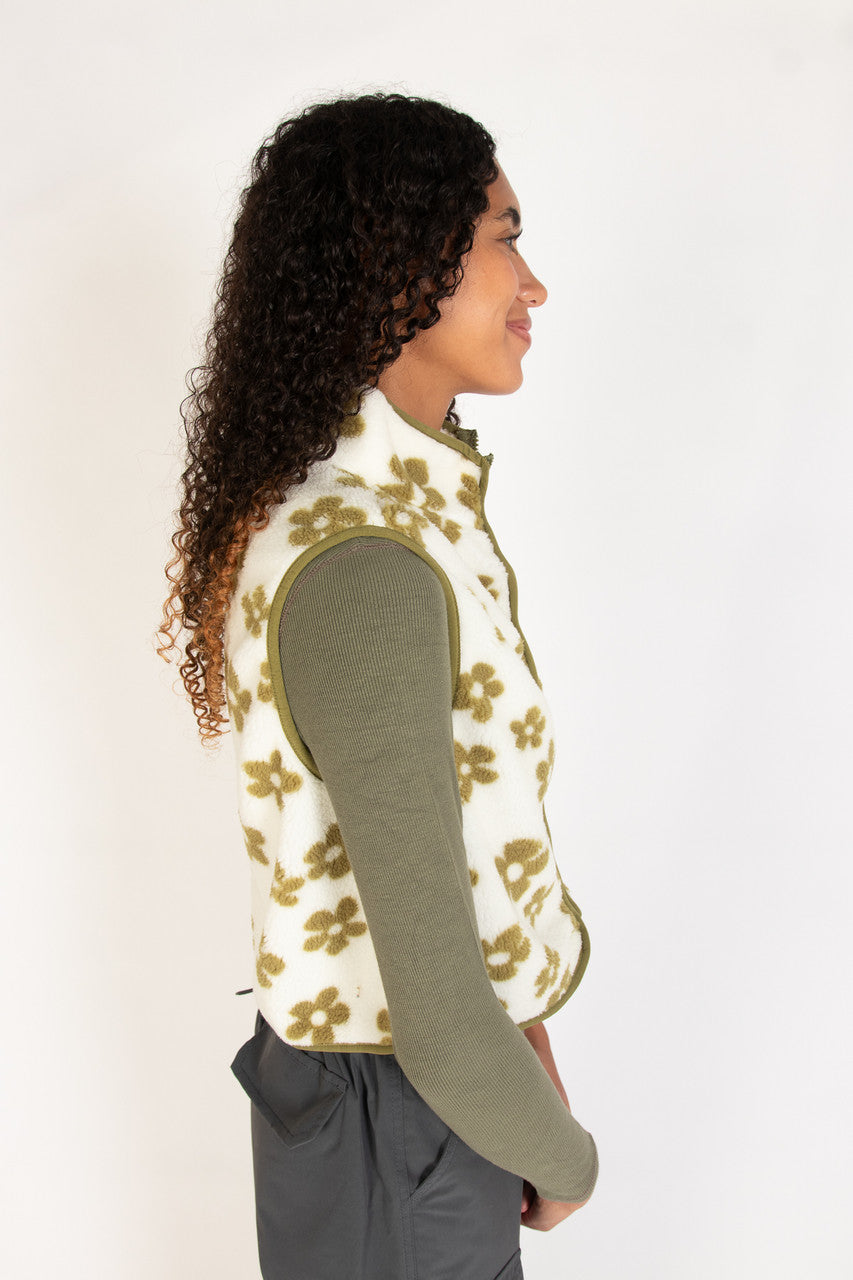 Daisy Fleece Zip Up Vest