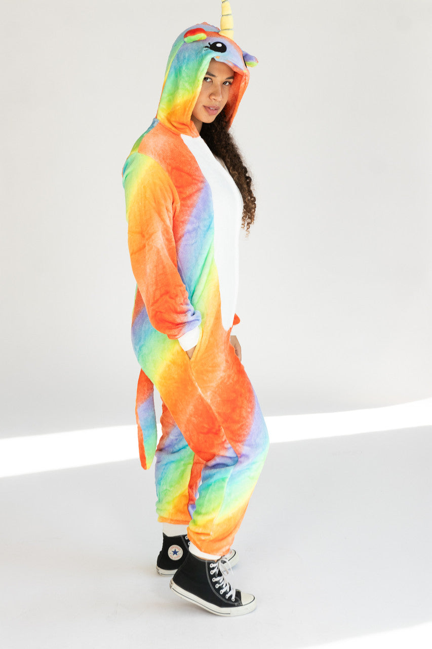Rainbow Stripe Unicorn Onesie