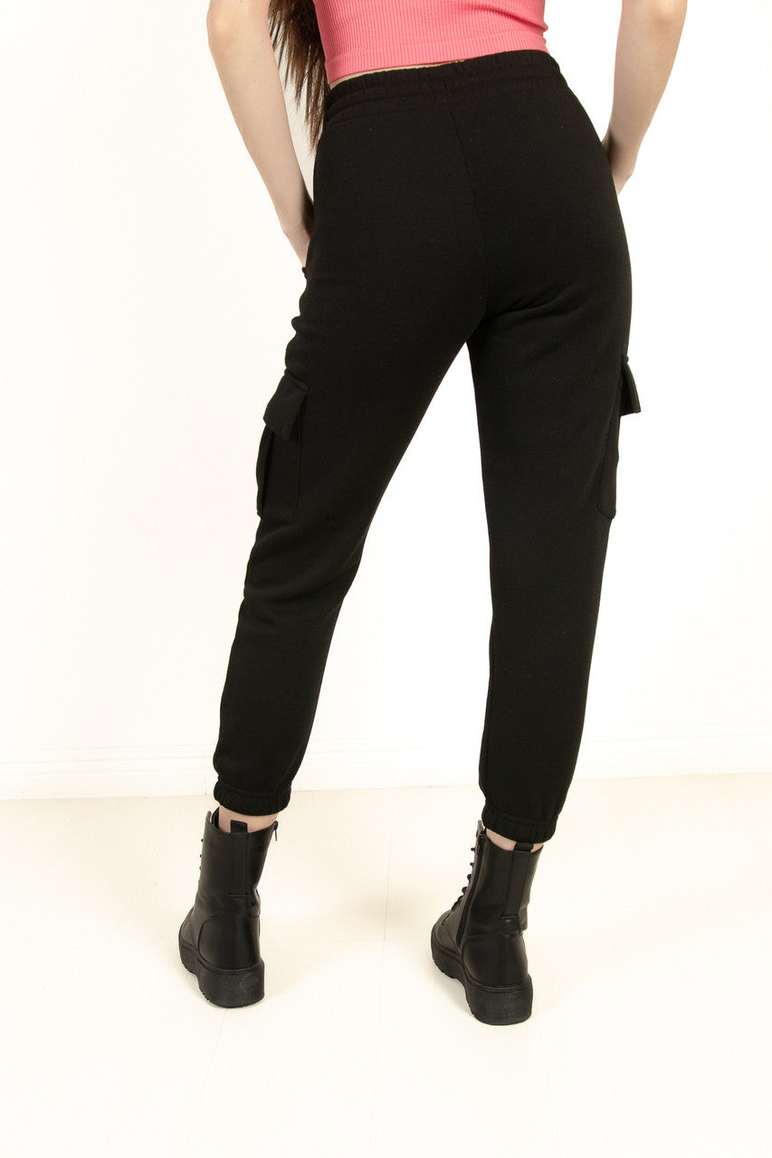 Black Cargo Sweatpants