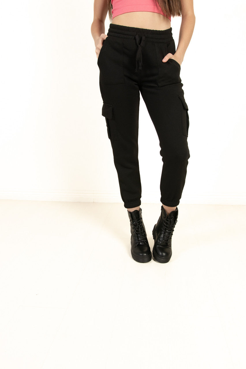 Black Cargo Sweatpants