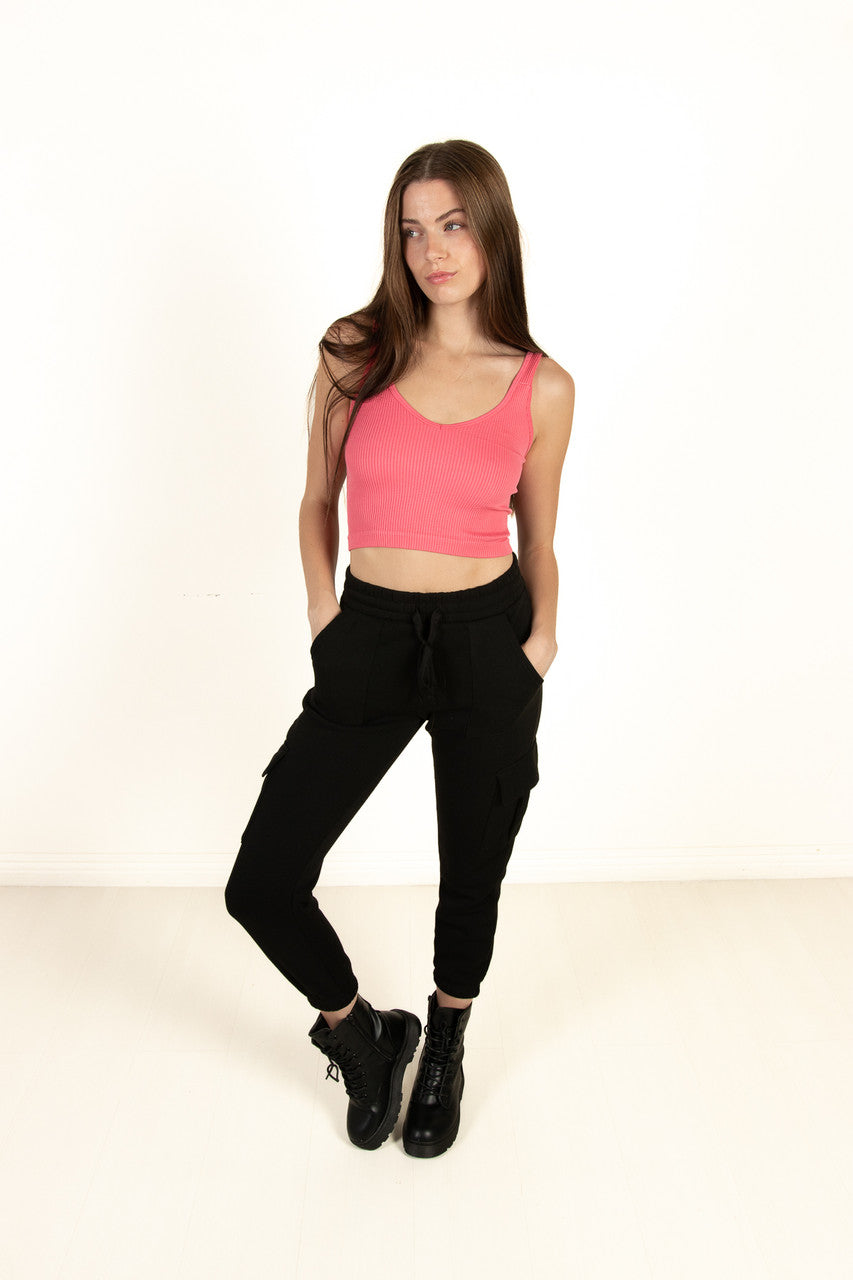 Black Cargo Sweatpants
