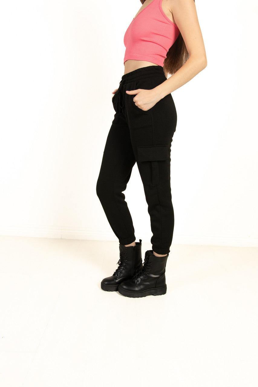 Black Cargo Sweatpants