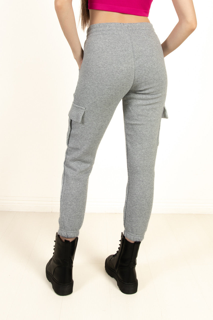 Grey Cargo Sweatpants