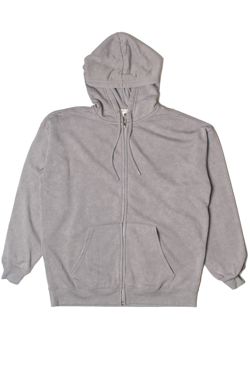 Stone Wash Oversized Zip Up Hoodie
