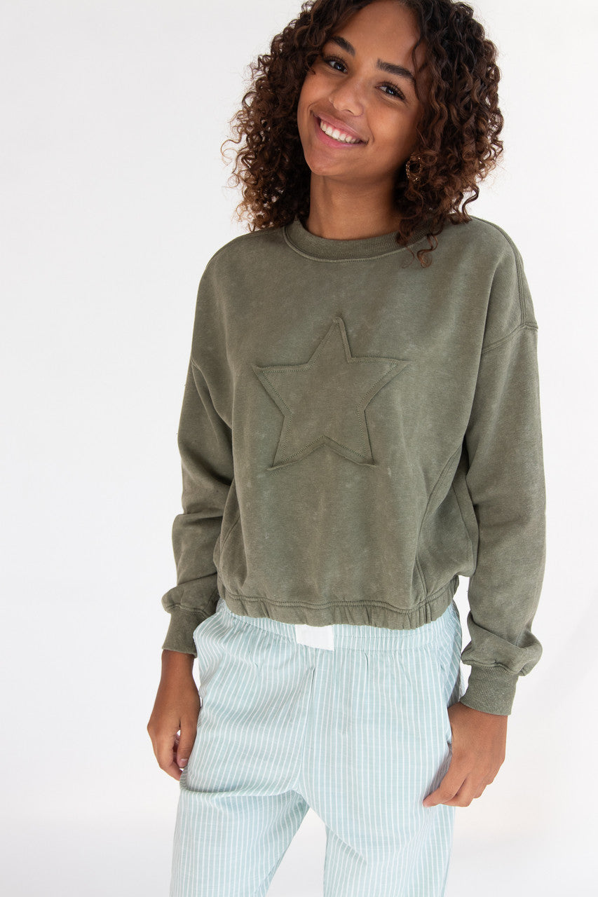 Star Applique Sweatshirt