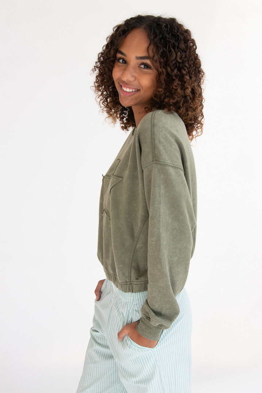 Star Applique Sweatshirt