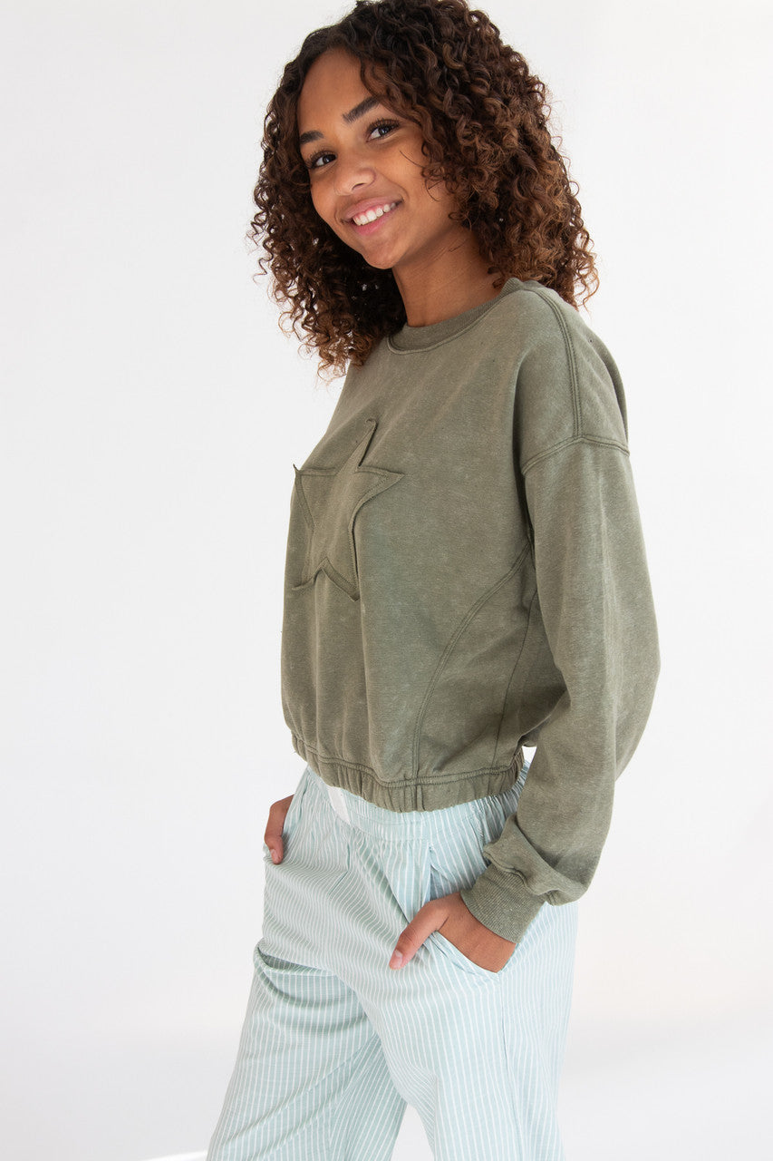 Star Applique Sweatshirt