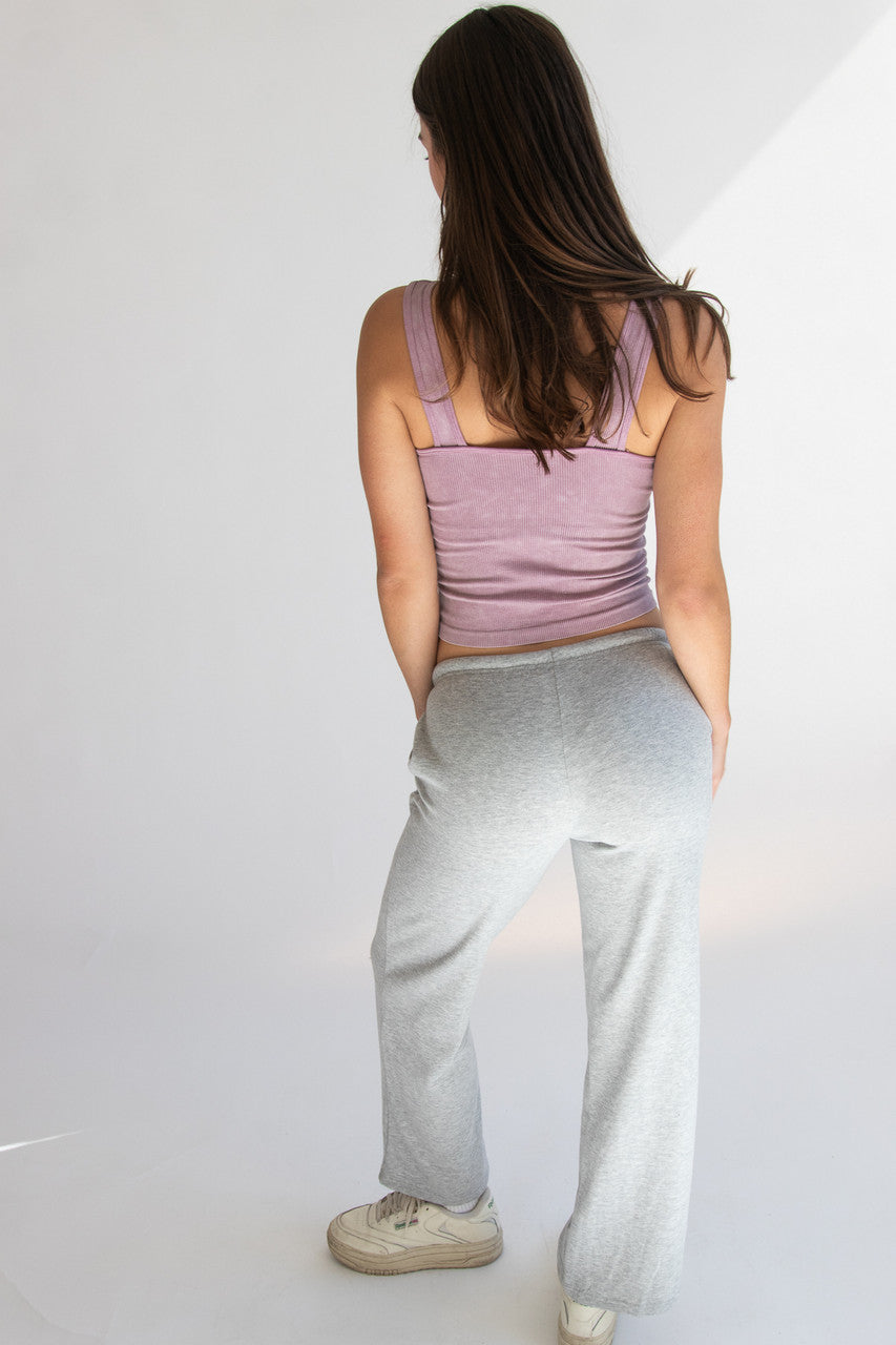 Grey Straight Leg Sweatpants