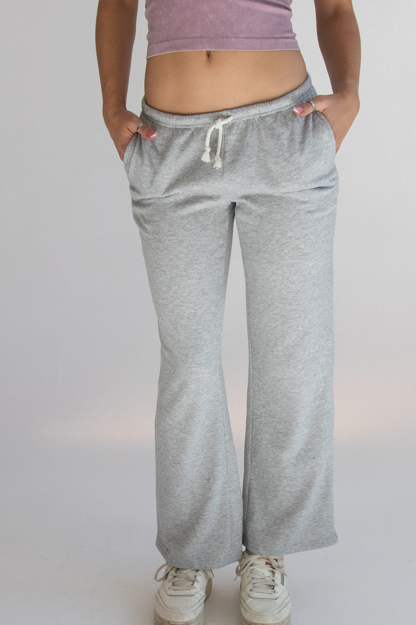 Grey Straight Leg Sweatpants