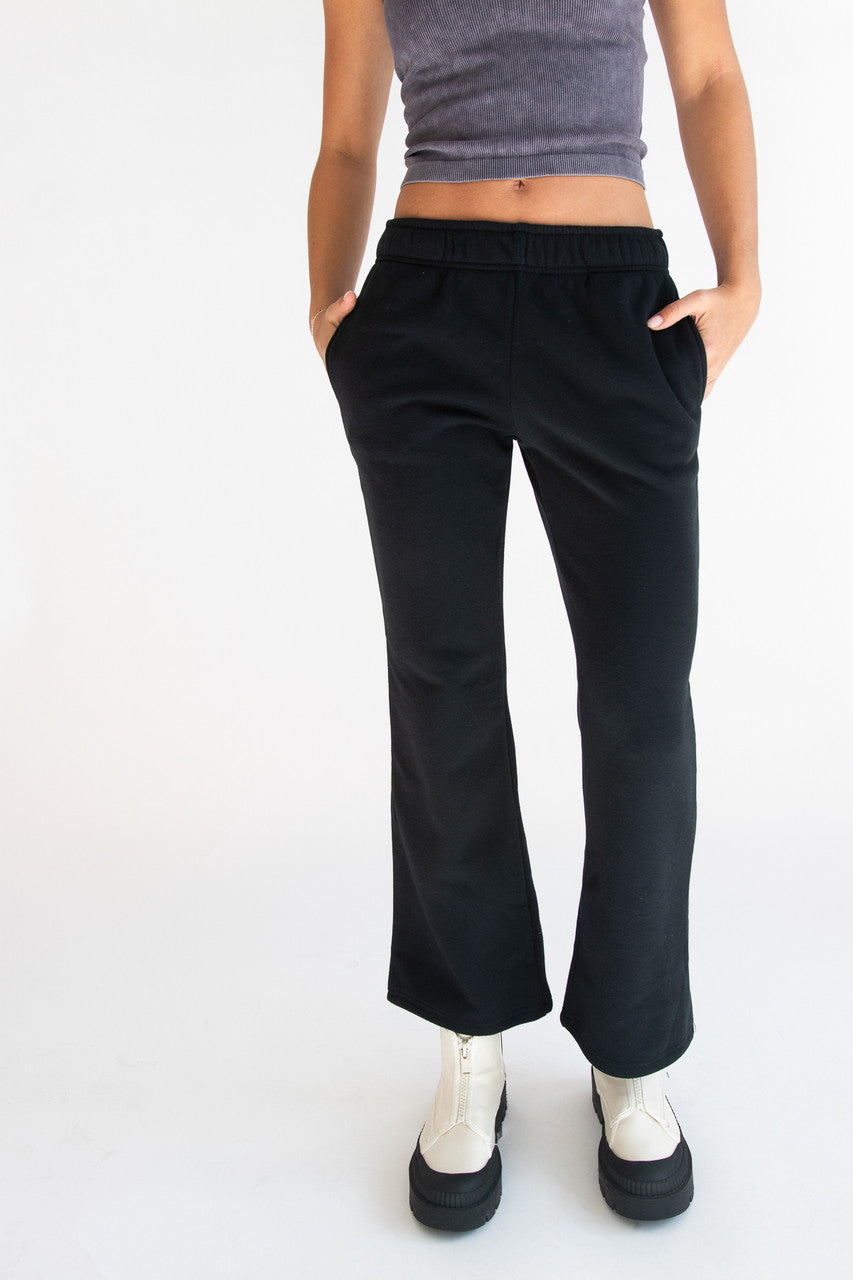 Black Bootcut Sweatpants