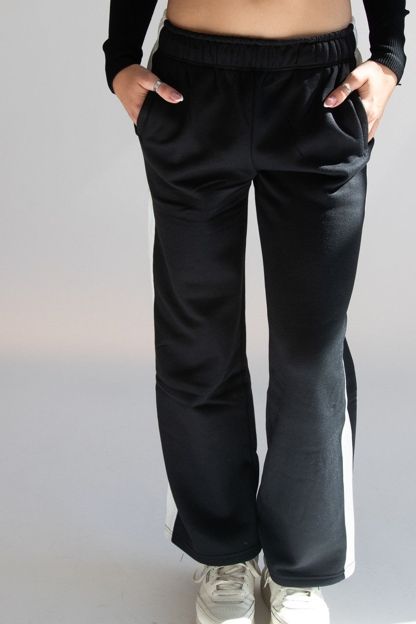 Side Stripe Wide Leg Sweatpants