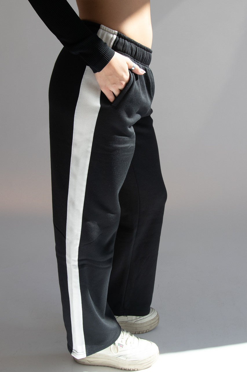 Side Stripe Wide Leg Sweatpants