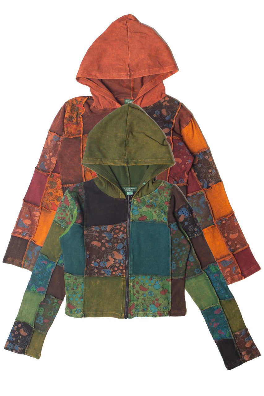 Mushroom Patchwork Hoodie