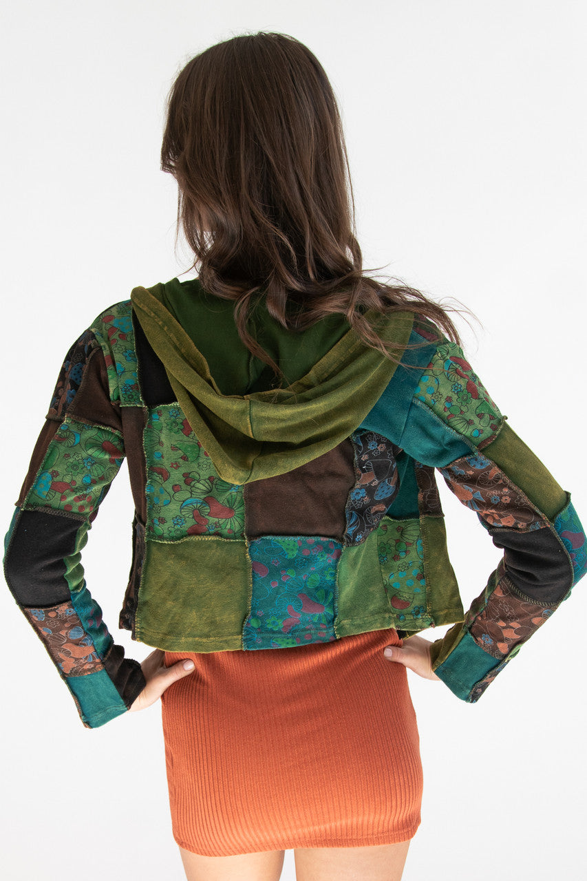 Mushroom Patchwork Hoodie