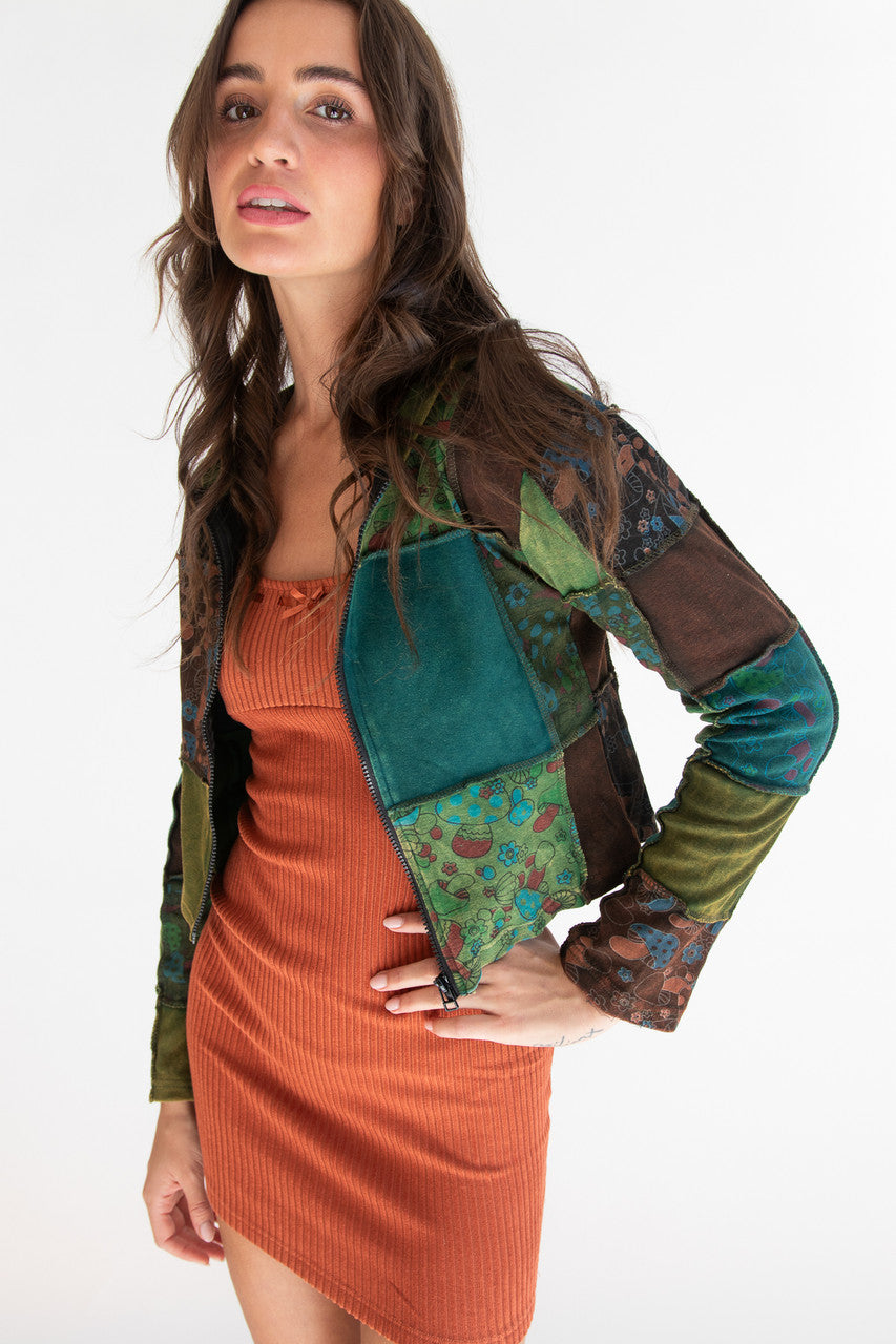 Mushroom Patchwork Hoodie