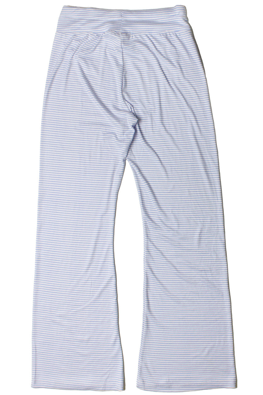 Blue Pinstripe Wide Leg Lounge Pants