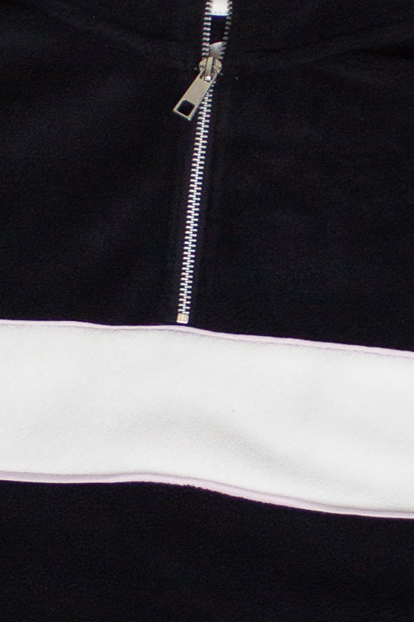 Polar Fleece Quarter Zip Sweatshirt - Black
