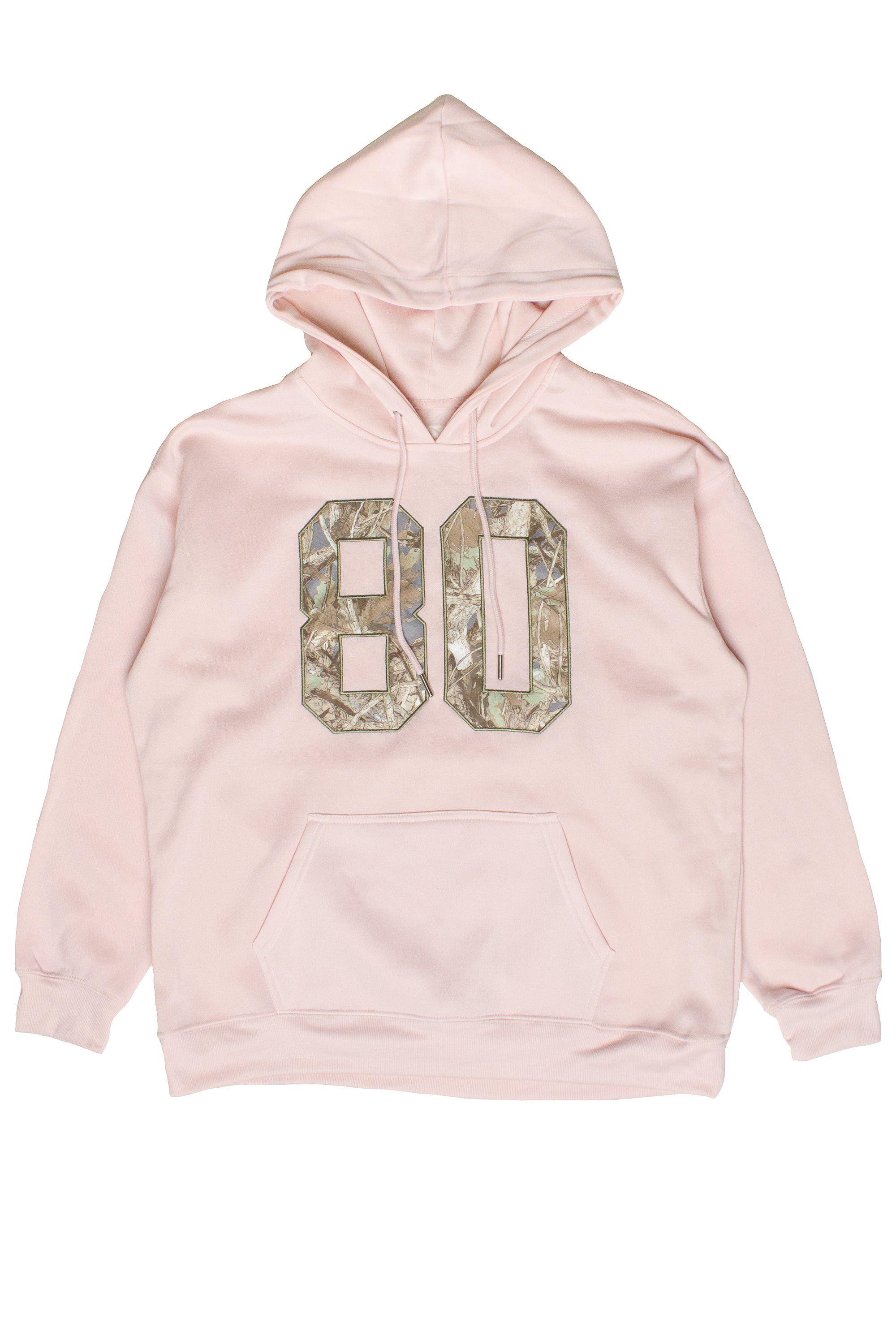 Woodland Print Patch Hoodie - Pink