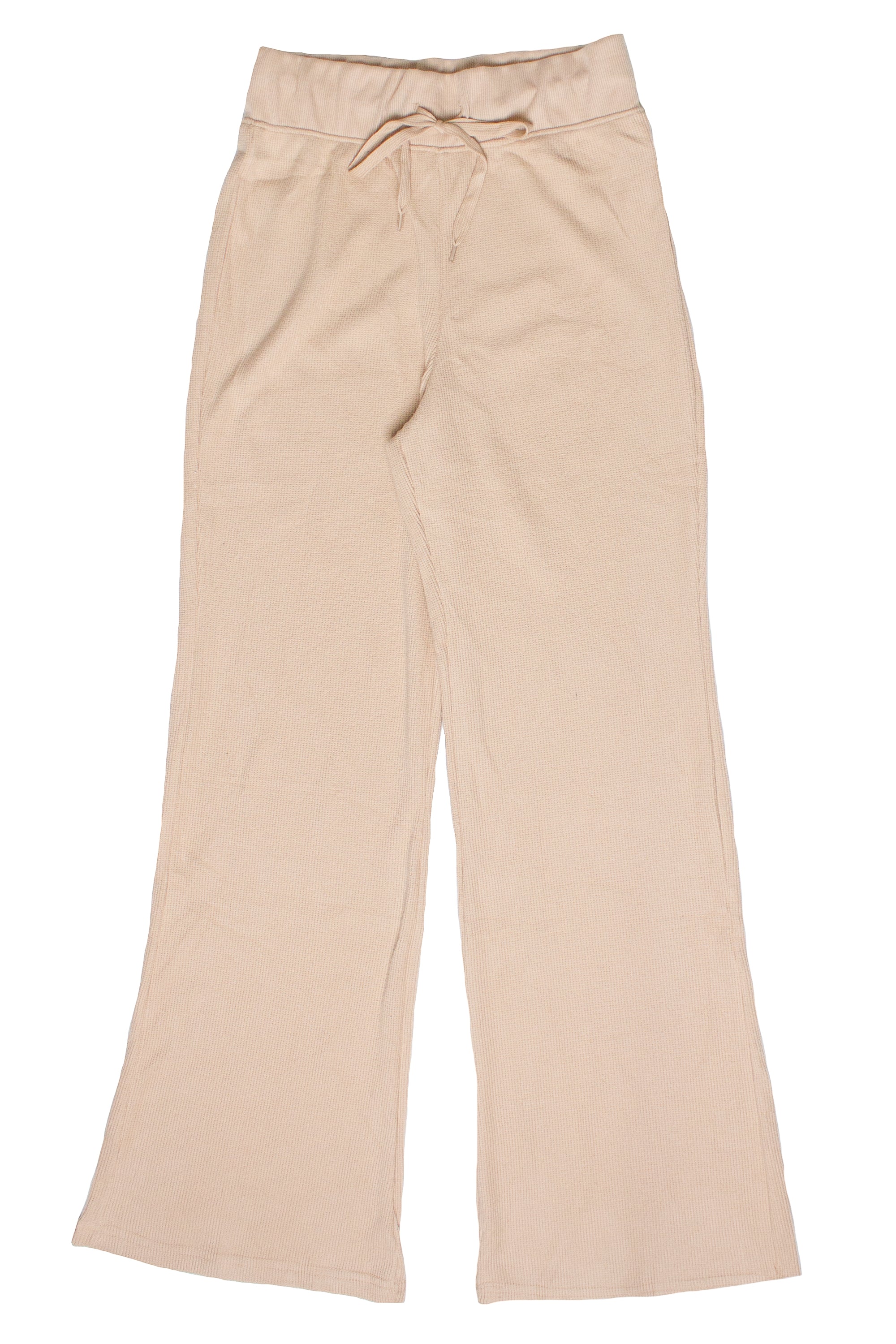 Waffle Knit Lounge Pants - Beige