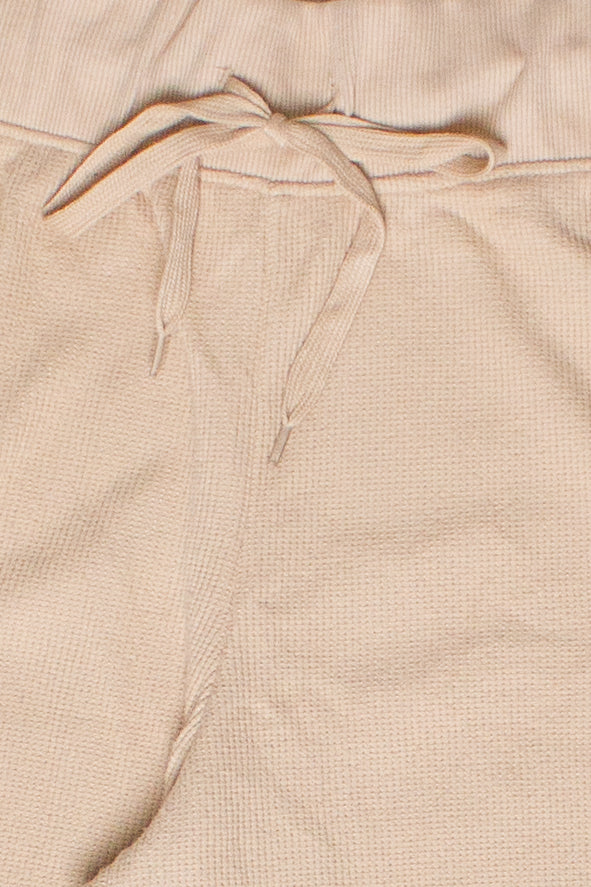Waffle Knit Lounge Pants - Beige