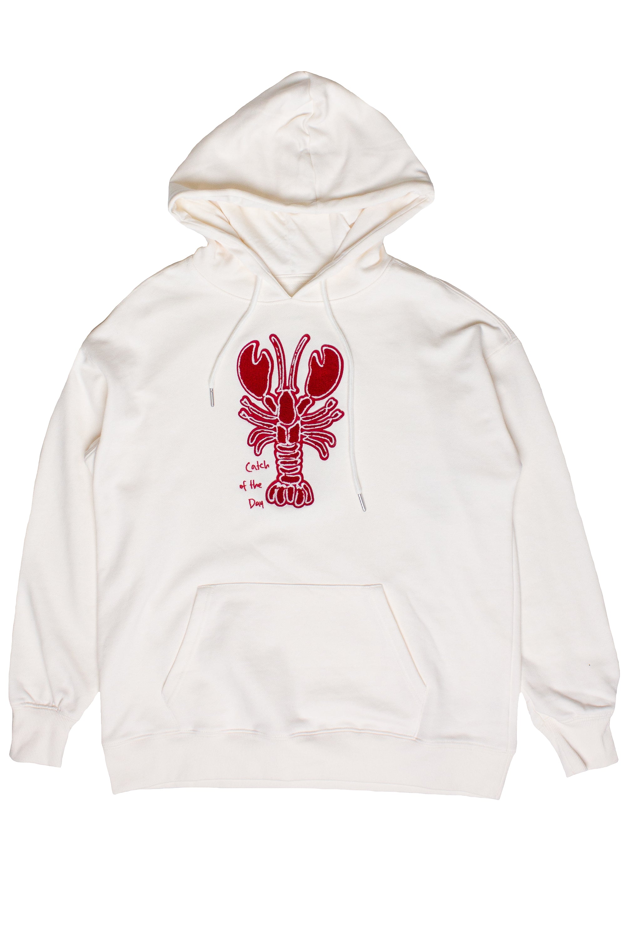 Nautical Patch Hoodie - White/Lobster