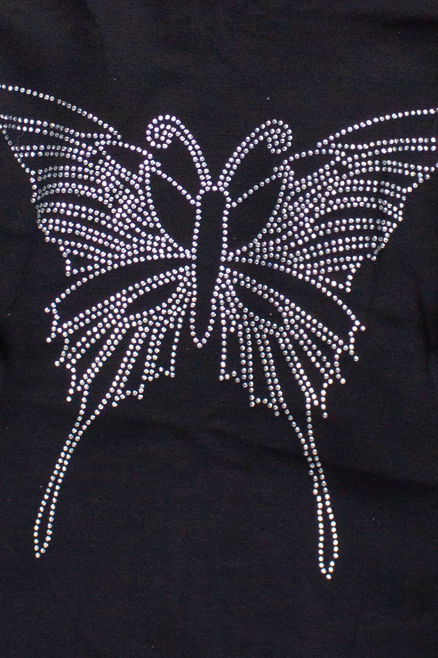 Rhinestone Butterfly Hoodie