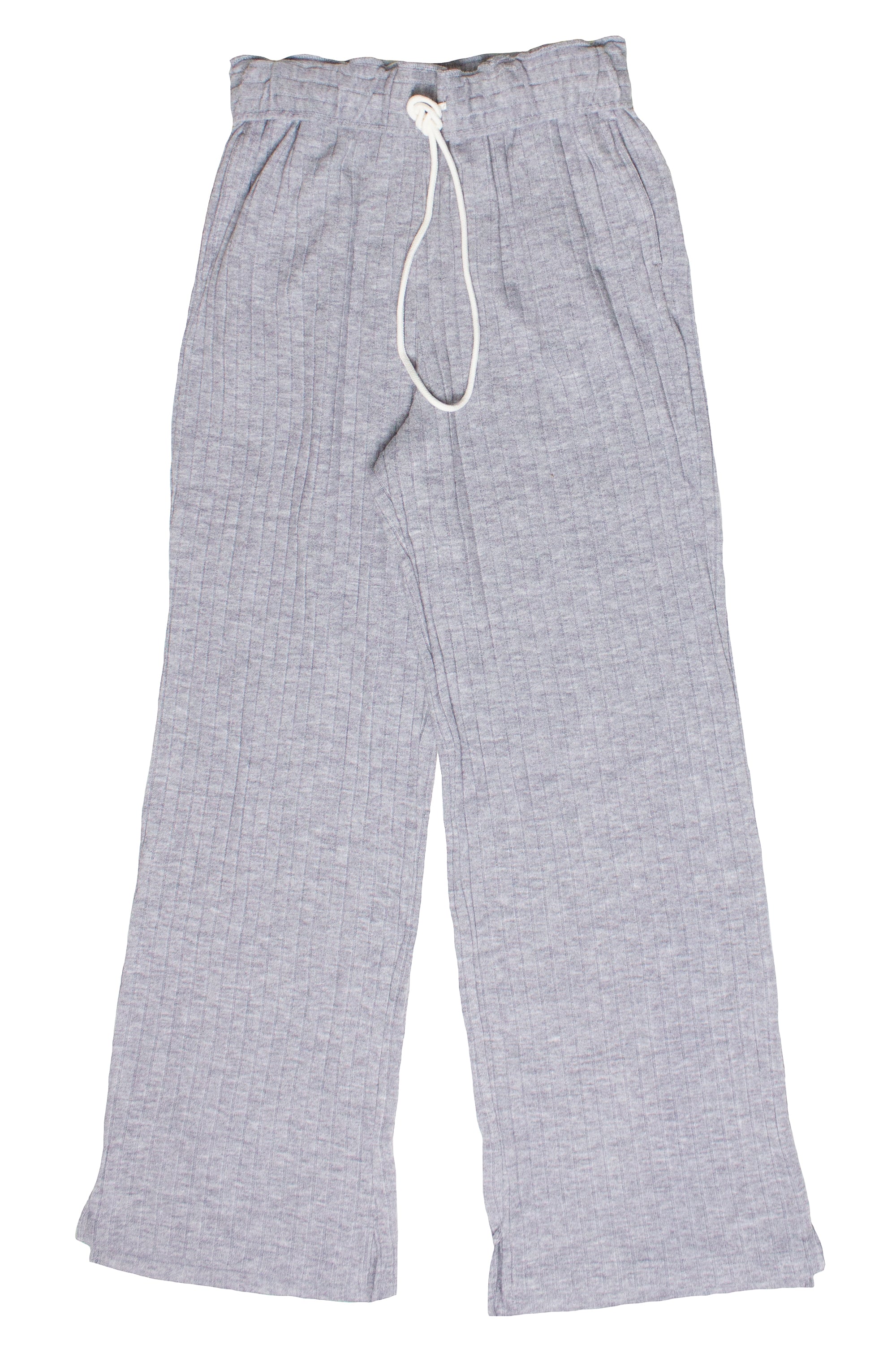 Foldover Ribbed Wide Leg Sweatpants