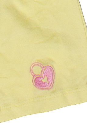 Embroidered Heart Lock Shorts